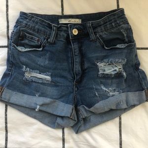 denim shorts